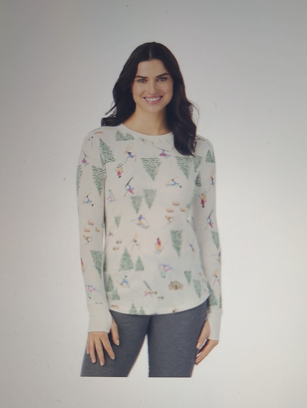 Cuddl Duds Cozy Stretch Thermal Long Sleeve Crew Top